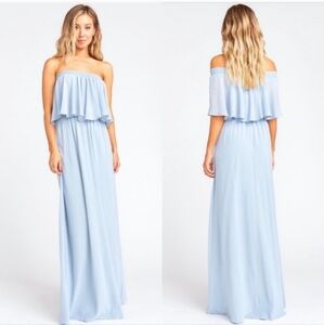 NWT Show Me Your MuMu Hacienda maxi dress steel blue